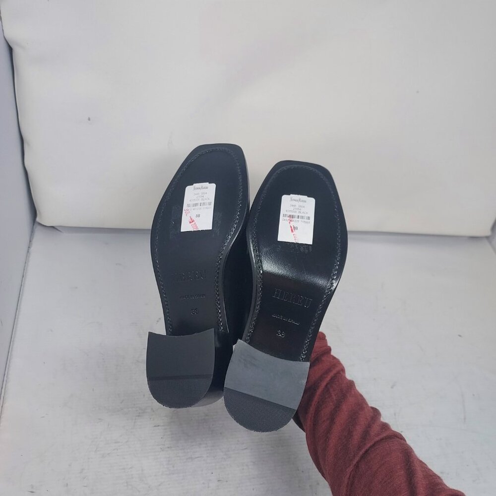Black Leather Mules - Picture 2 of 12